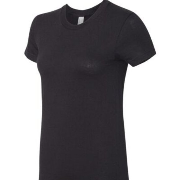 NWT AMERICAN‎ APPAREL WOMEN'S FINE JERSEY T-SHIRT BLACK XS - Picture 3 of 10